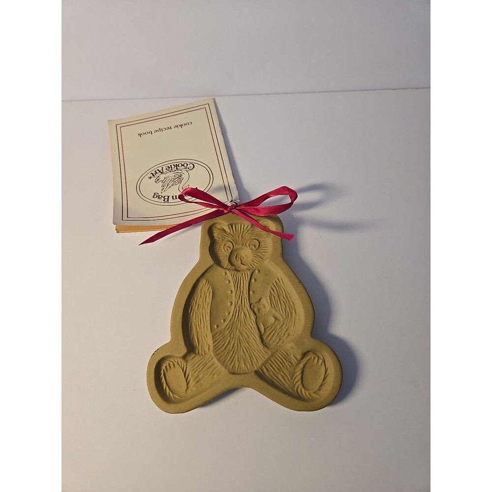 Brown Bag Cookie Art Collectible Shortbread BEAR Mold With Recipe Booklet